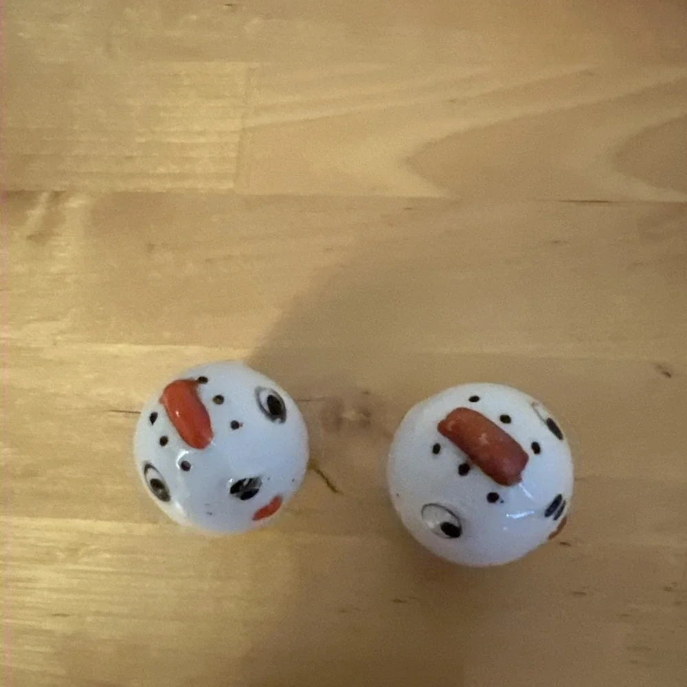 VINTAGE LUSTER WARE MINI BABY CHICK HEADS SALT & PEPPER  SHAKERS